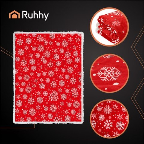 Koc świąteczny flanelowy 1,3x1,7m Ruhhy 26611