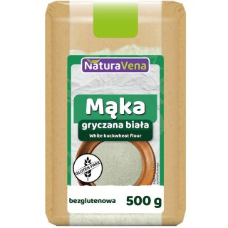 MĄKA GRYCZANA BIAŁA BEZGLUTENOWA 500 g - NATURAVENA