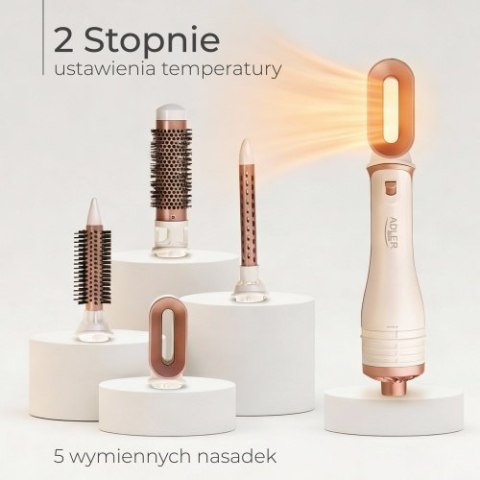 AD 2027 Lokówko-suszarka 5 w 1 - 1200w - 5 nasadek