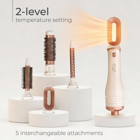 AD 2027 Lokówko-suszarka 5 w 1 - 1200w - 5 nasadek