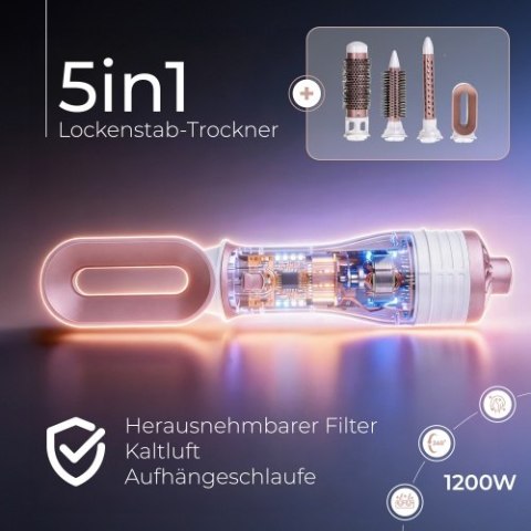 AD 2027 Lokówko-suszarka 5 w 1 - 1200w - 5 nasadek