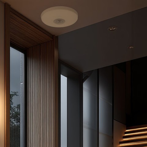 Czujnik ruchu PIR Maclean, sufitowy, zasięg 6m, max. 100W (LED), MCE231