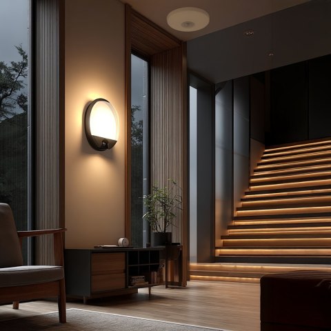 Czujnik ruchu PIR Maclean, sufitowy, zasięg 6m, max. 100W (LED), MCE231