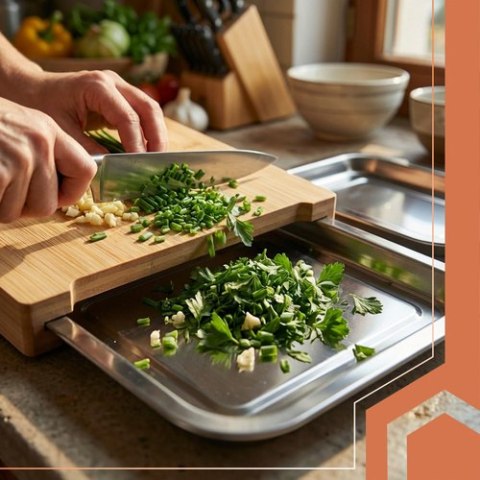 Deska bambusowa z pojemnikami Ruhhy 25707