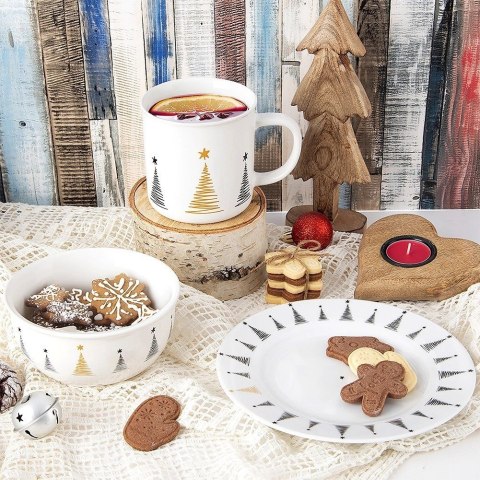 Miseczka Porcelanowa CHOINKA 13,5 cm 560 ml do Zmywarki i Mikrofali ORION