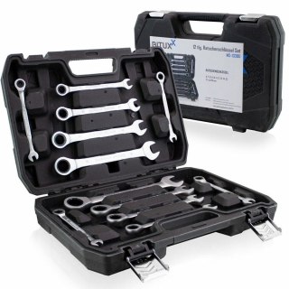 ZESTAW KLUCZY ZAPADKOWYCH PŁASKO-OCZKOWYCH BITUXX 12 ELEMENTÓW