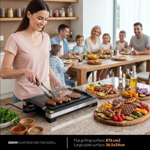 AD 6613 Grill elektryczny stołowy 3000w