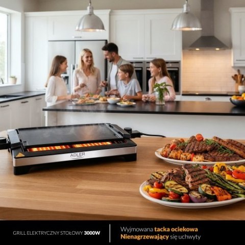 AD 6613 Grill elektryczny stołowy 3000w