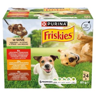 PURINA FRISKIES Adult Bf&Chkn&Lmb Multipack 24x85g