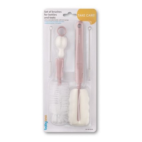 735/05 ZESTAW SZCZOTEK DO BUTELEK I SMOCZKÓW RÓŻOWE