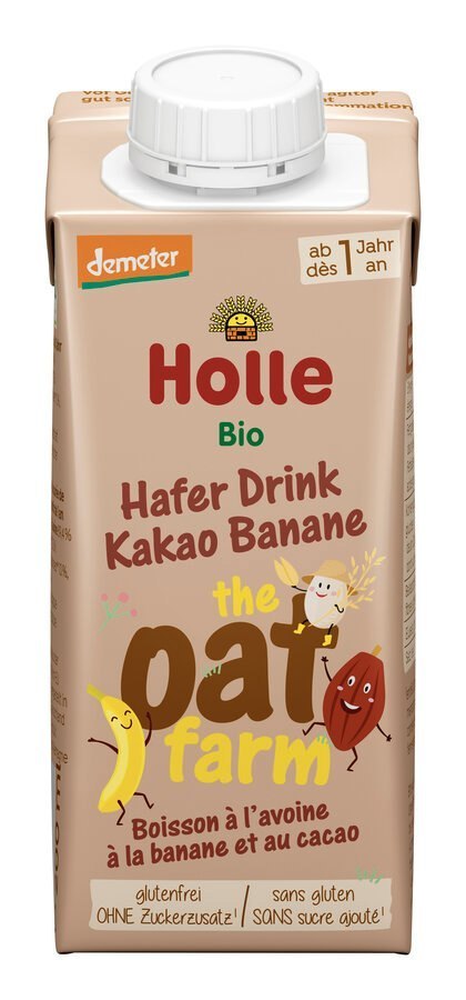 NAPÓJ OWSIANY BANAN - KAKAO BEZ DODATKU CUKRÓW BEZGLUTENOWY OD 1 ROKU DEMETER BIO 200 ml - HOLLE