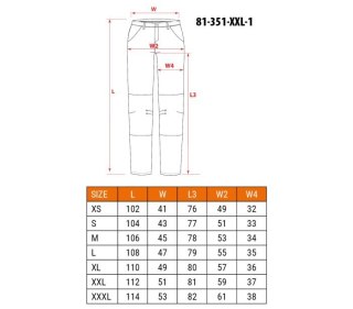 SPODNIE ROBOCZE MIX&MATCH CZARNE, ROZMIAR XL