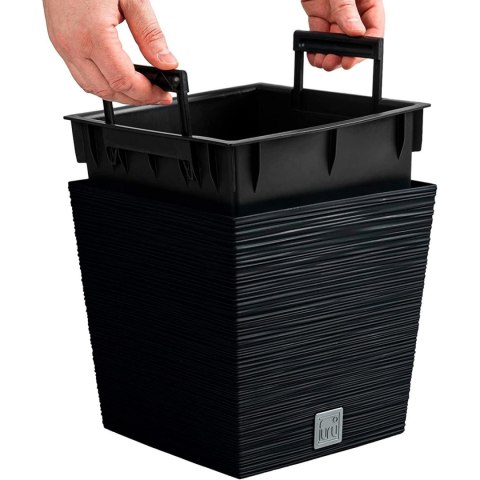 Doniczka FURU SQUARE LOW DFS240 - antracytowy