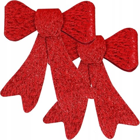 Kokardy na choinkę dekoracja stroik ozdobne zawieszki duże zestaw 2 szt