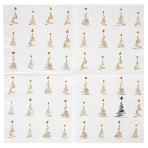 Serwetki Papierowe 20 szt. Choinka Złota 3-warstwowe 33 x 33 cm ORION