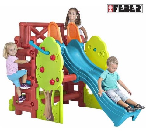 FEBER Plac Zabaw Wood House Zjeżdzalnia Domek