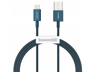 BASEUS Kabel USB Lightning iPhone Superior Series, 2.4A, 1m (niebieski) CALYS-A03