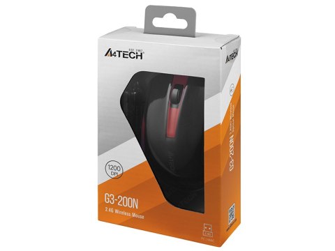 Mysz A4TECH V-TRACK G3-200N-1 Black+Red WRLS