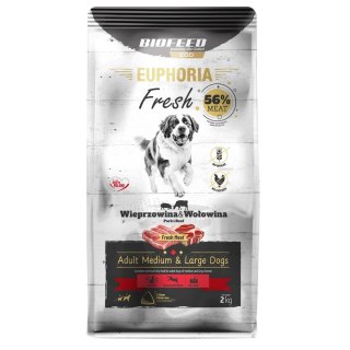 BIOFEED Euphoria Fresh Meat Wieprz/Wołow M/L 2kg