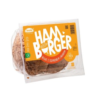 BUŁKI DO HAMBURGERÓW Z SIEMIENIEM LNIANYM BEZGLUTENOWE (2 szt.) 140 g - INCOLA