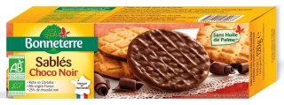 CIASTKA OBLANE CZEKOLADĄ GORZKĄ BIO 120 g - BONNETERRE