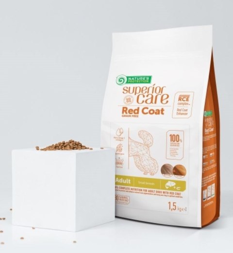 Nature's Protection Red Coat Grain Free Salmon & Krill Adult Small Breeds 1,5kg