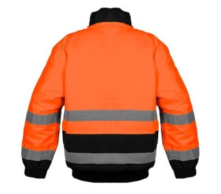 KURTKA ROBOCZA OSTRZEGAWCZA OCIEPLANA POMARAŃCZOWA ROZMIAR M