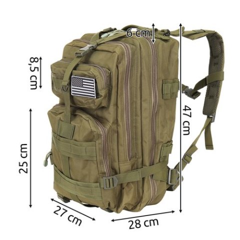ND12_13922 Plecak militarny XL zielony 5902802913043