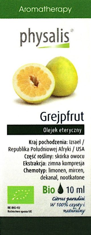 OLEJEK ETERYCZNY GREJPFRUT BIO 10 ml - PHYSALIS