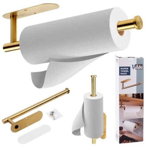 Wieszak na Ręcznik Papierowy VILDE Złoty Stal Nierdzewna 33,5 cm