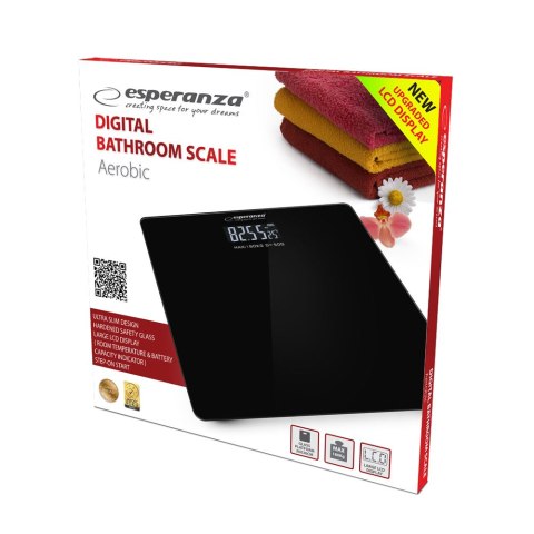 EBS002K Esperanza cyfrowa waga łazienkowa aerobic czarna