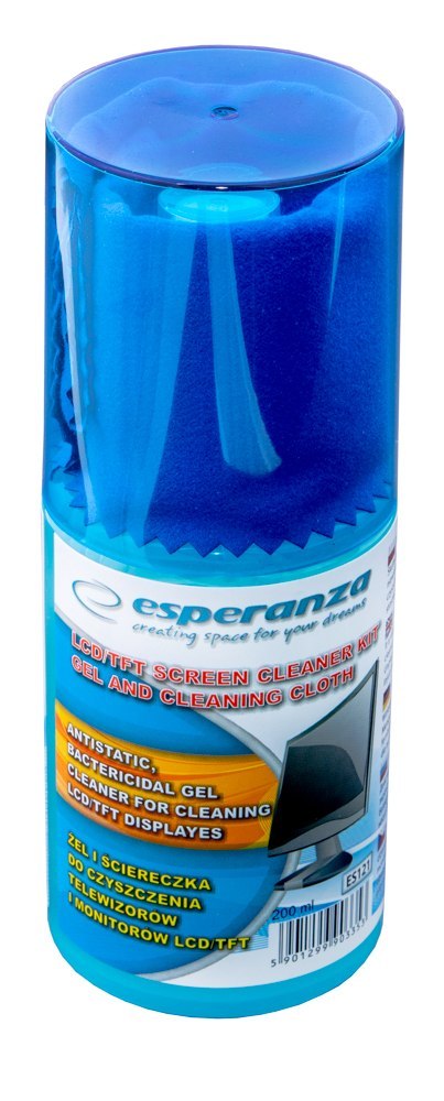 ES121 Esperanza żel do czyszczenia lcd/tft z mikrofibrą
