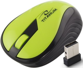 TM114G Mysz bezprzewodowa 2.4GHz 3D optyczna USB Rainbow zielona