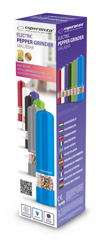 EKP001G Esperanza młynek do pieprzu malabar zielony