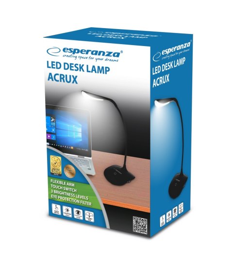 ELD103K Esperanza lampka biurkowa led acrux czarna