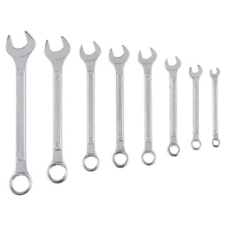 Klucze płasko-oczkowe 6-19 mm, zestaw 8 szt.