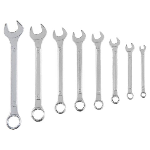 Klucze płasko-oczkowe 6-19 mm, zestaw 8 szt.