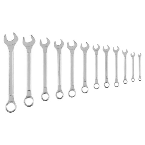 Klucze płasko-oczkowe 6-22 mm, zestaw 12 szt.