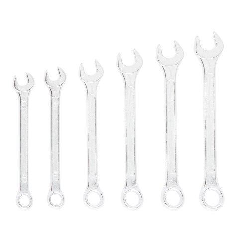 Klucze płasko-oczkowe 8-17 mm, zestaw 6 szt.