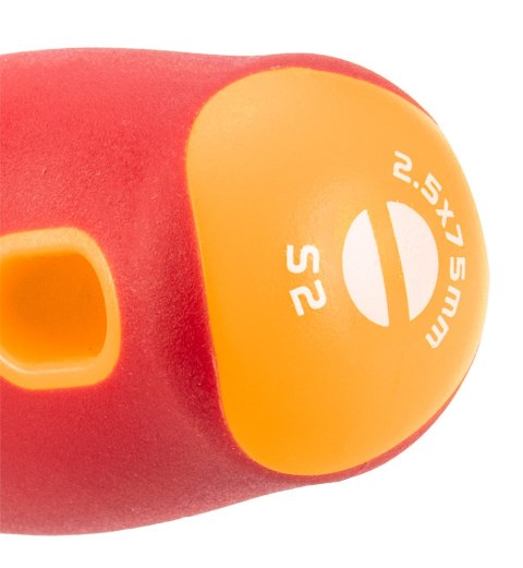 Wkrętak płaski 1000V, 2.5 x 75 mm, S2