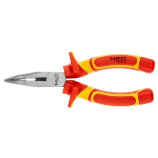 Szczypce wydłużone wygięte 160 mm, 1000V , CrV, polerowane