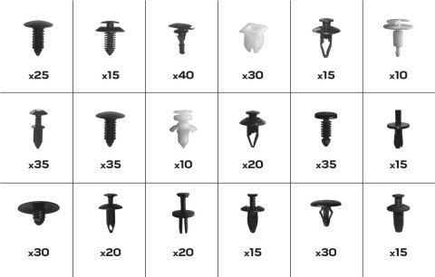 Zestaw spinek samochodowych Ford, 415 sztuk