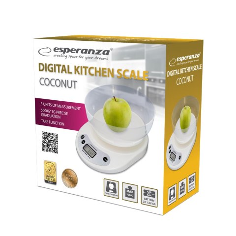 EKS007 Esperanza waga kuchenna z misą coconut