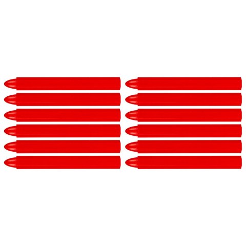 Kreda techniczna do znakowania, czerwona, 12 sztuk