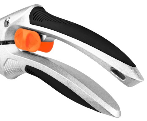 Sekator by-pass 210 mm, zakres do 20 mm, aluminiowy, uchwyt pokryty gumą TPR