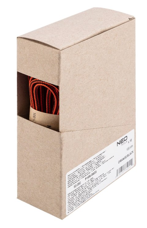 Sznurowadła do butów roboczych 150cm, pomarańczowo-czarne