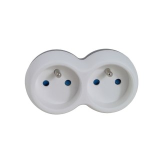 ELK312WE Esperanza rozgałęźnik elektryczny 2 gn. biało-szary