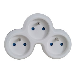 ELK313WE Esperanza rozgałęźnik elektryczny 3 gn. biało-szary