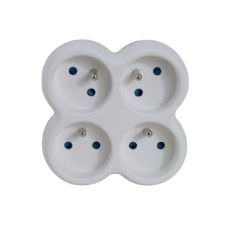 ELK314WE Esperanza rozgałęźnik elektryczny 4 gn. biało-szary