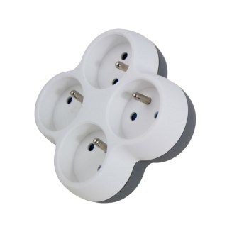 ELK314WE Esperanza rozgałęźnik elektryczny 4 gn. biało-szary